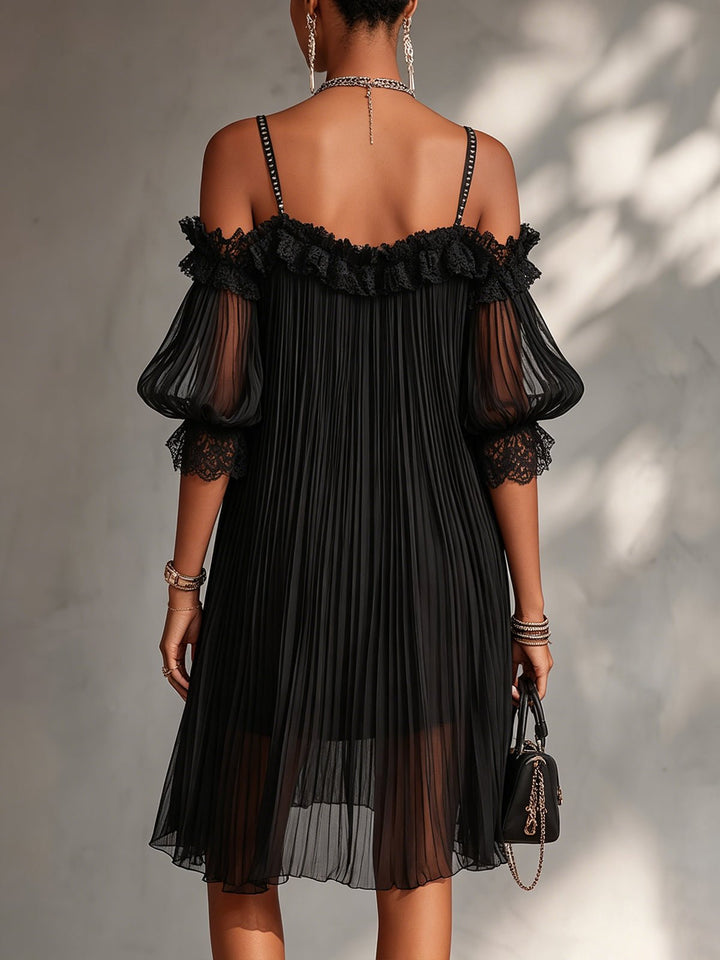 Freida | Black Off-Shoulder Mini Dress