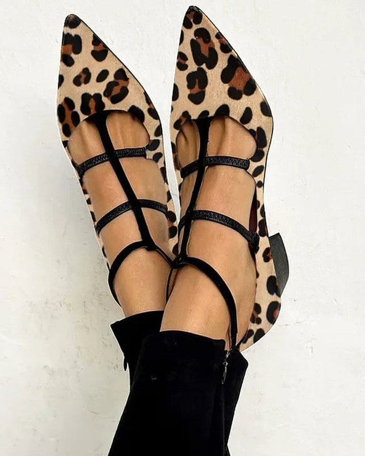 Rosanne | Heeled Shoes with Leopard Strap