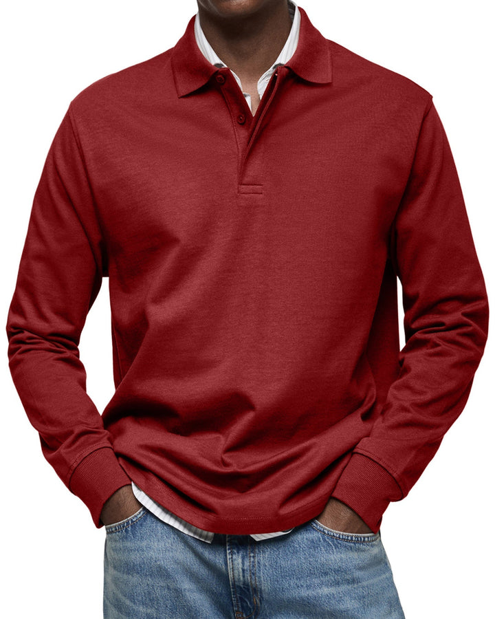 Grant | Luxury Long-Sleeve Polo Shirt