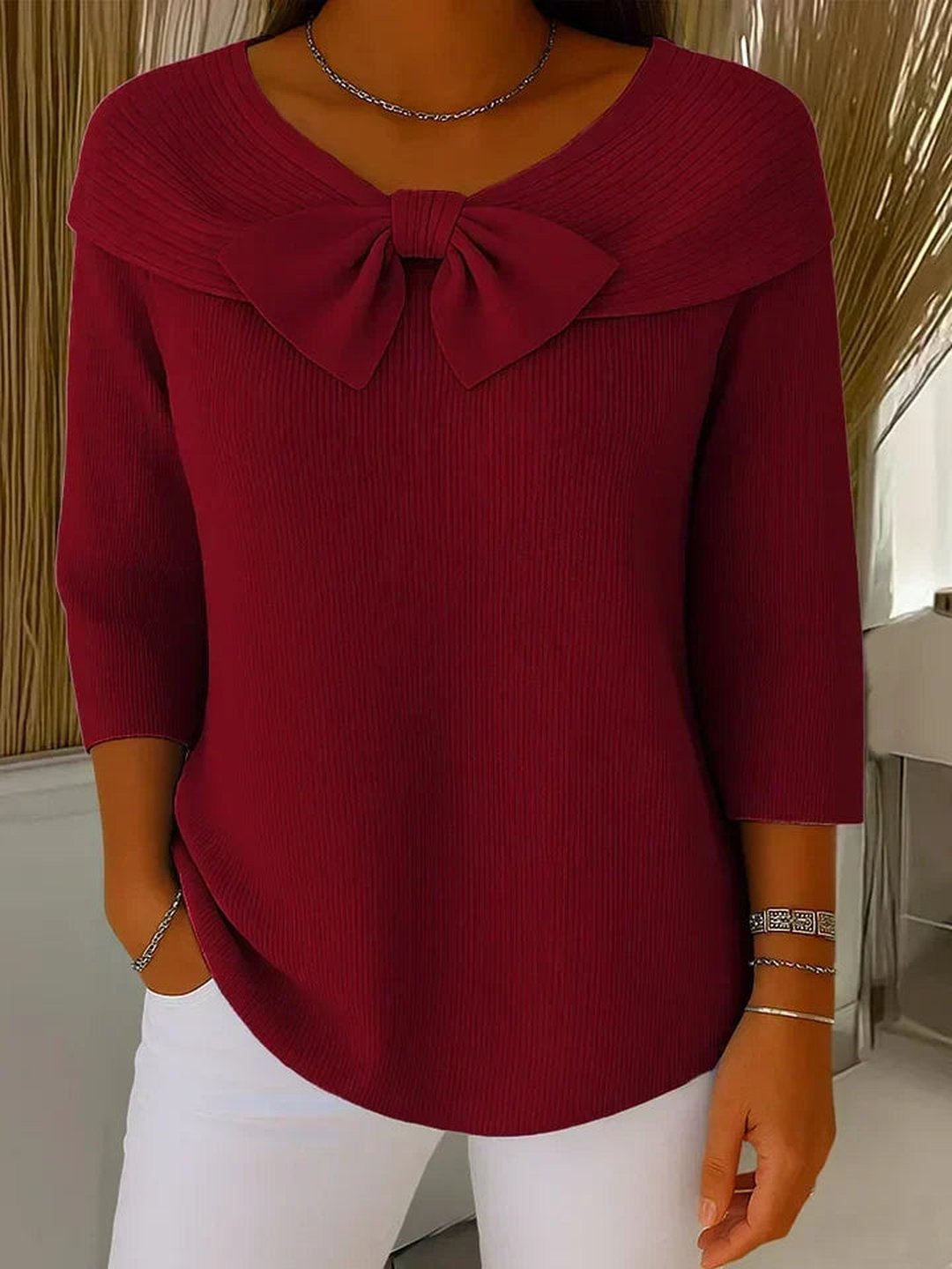 Odalys | Sweater With Bow And Round Neckline