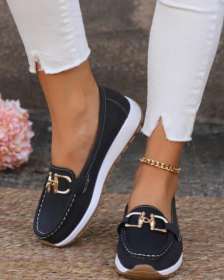 Bertine | Flat Moccasins with Buckle