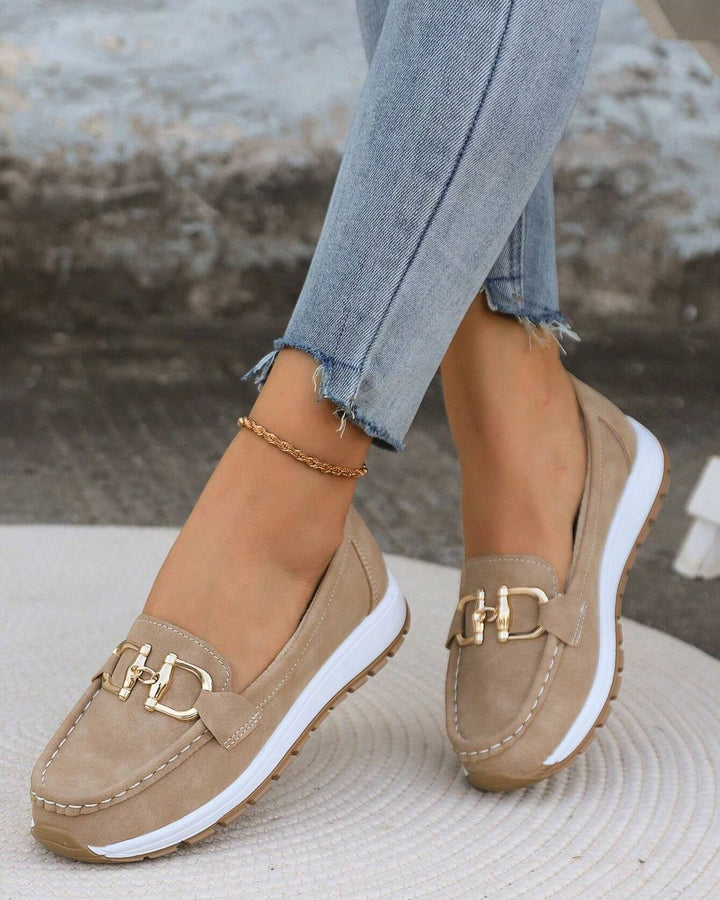 Bertine | Flat Moccasins with Buckle