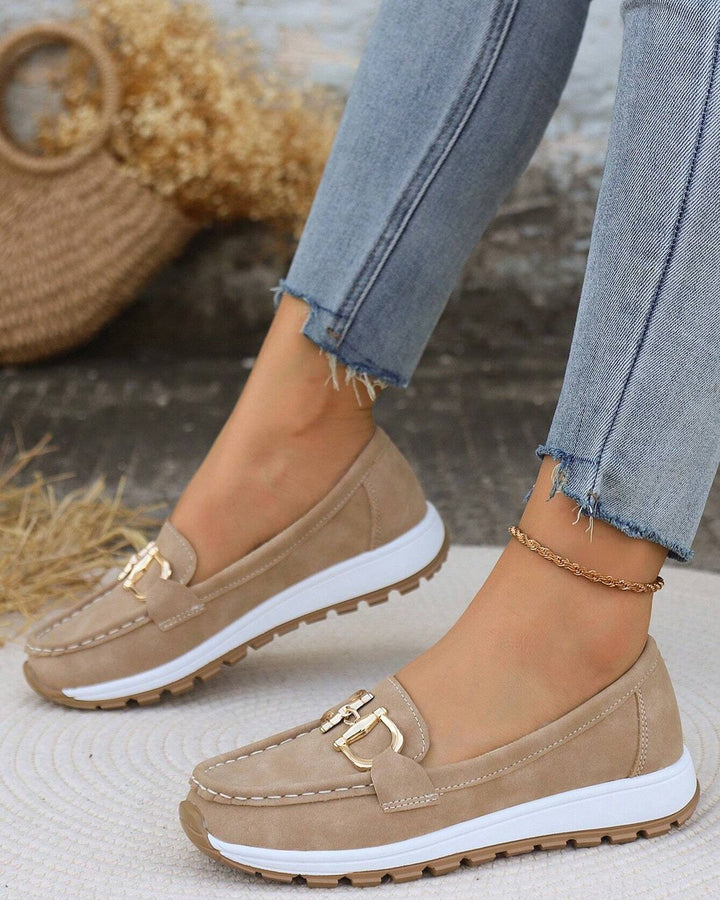 Bertine | Flat Moccasins with Buckle