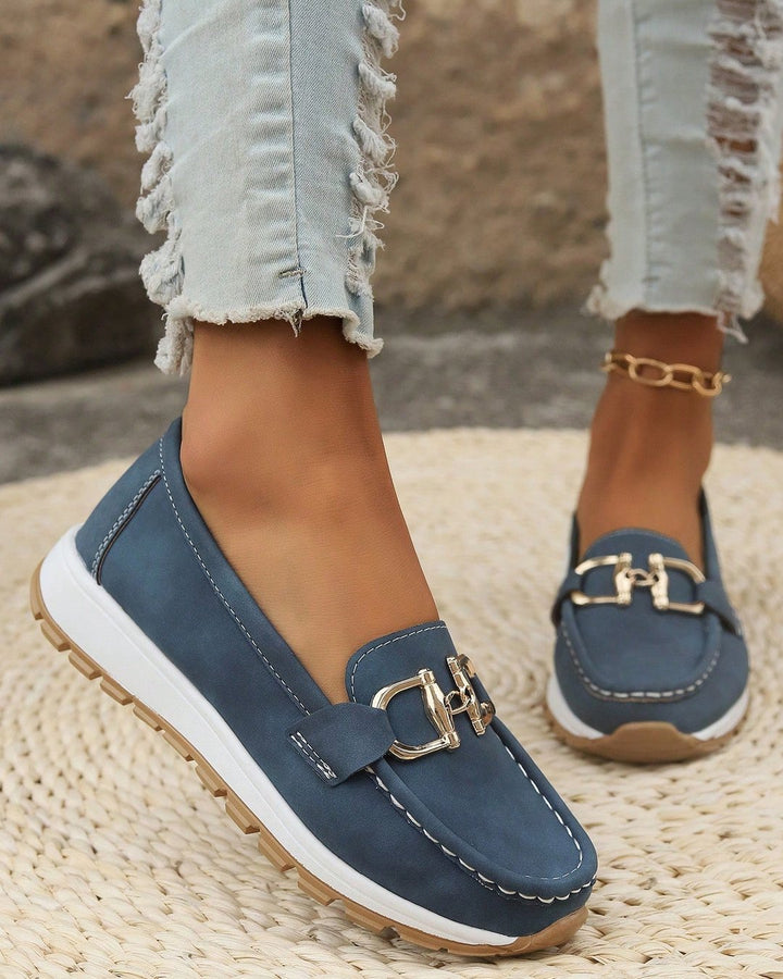 Bertine | Flat Moccasins with Buckle