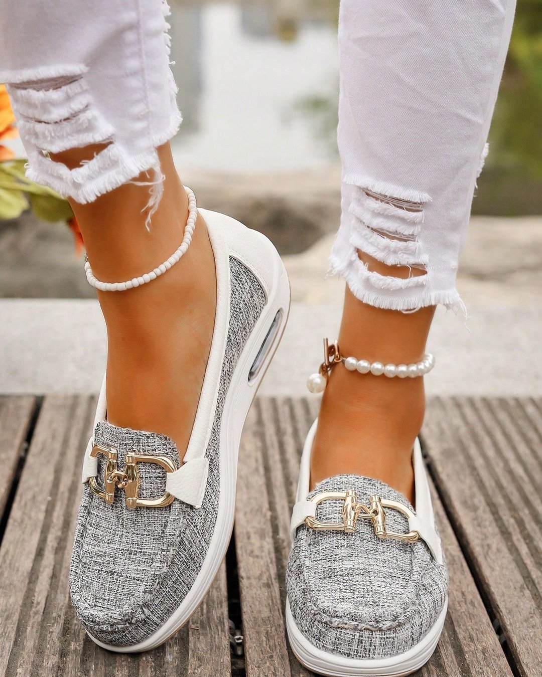 Bertine | Flat Moccasins with Buckle