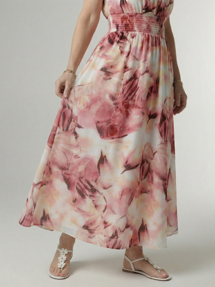 Paulette | Gathered Halter Midi Dress