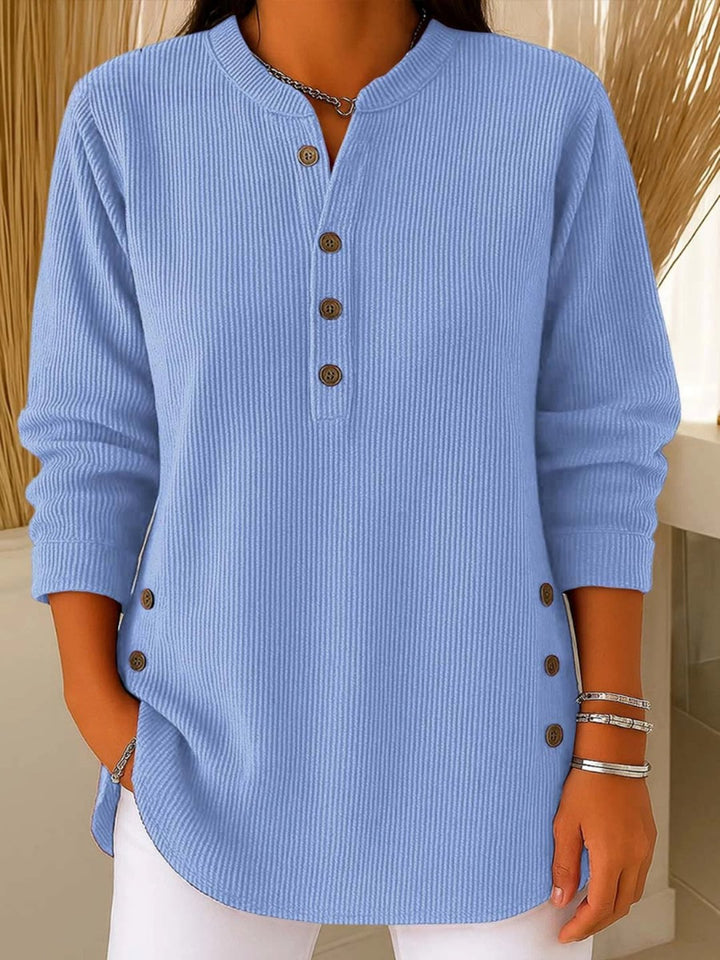 Damaris | Button Henley Tunic