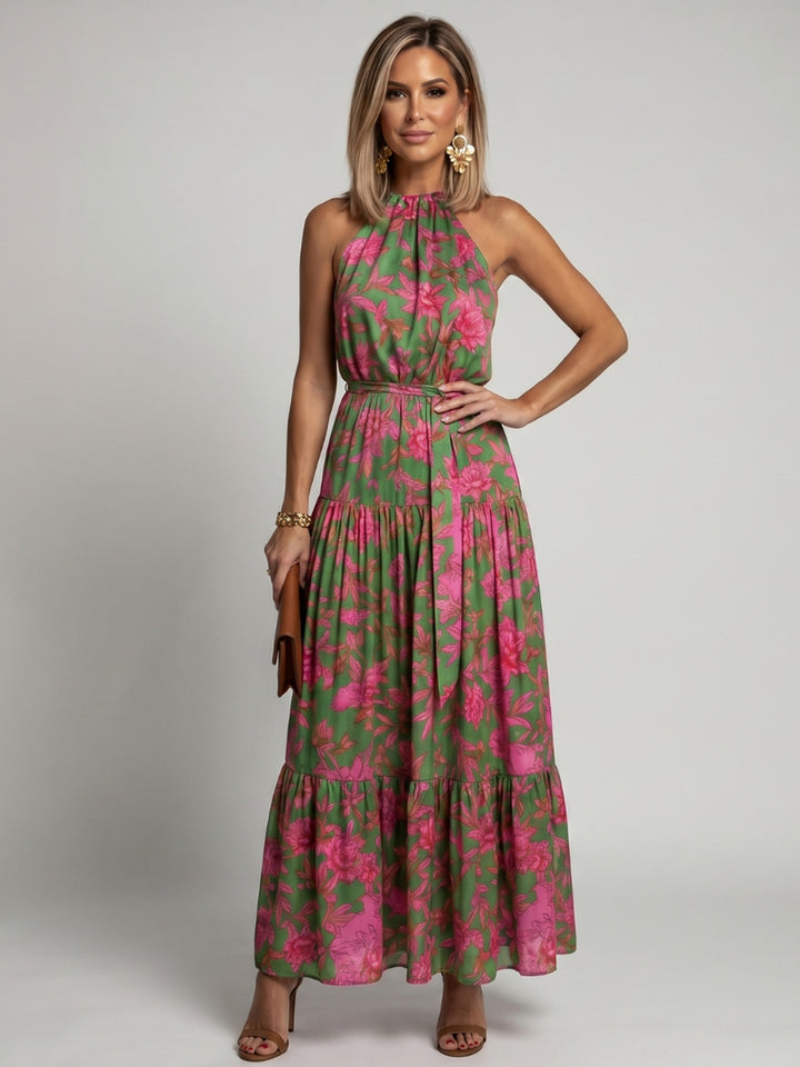 Natalie | Draped Halter Midi Dress