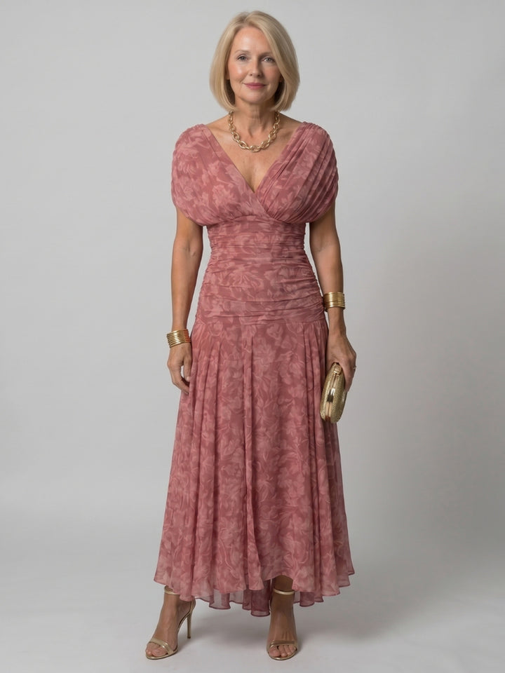 Jacqueline | Off Shoulder Flow Midi Dress