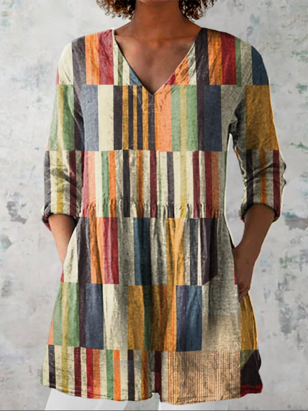 Marthe | Long Blouse with V-Neck
