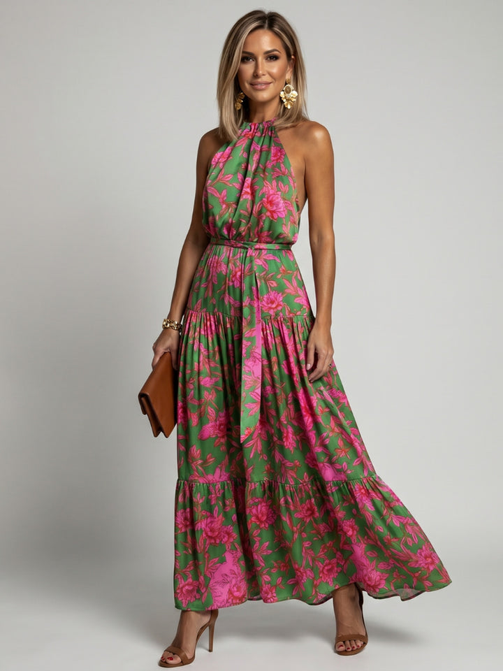 Natalie | Draped Halter Midi Dress