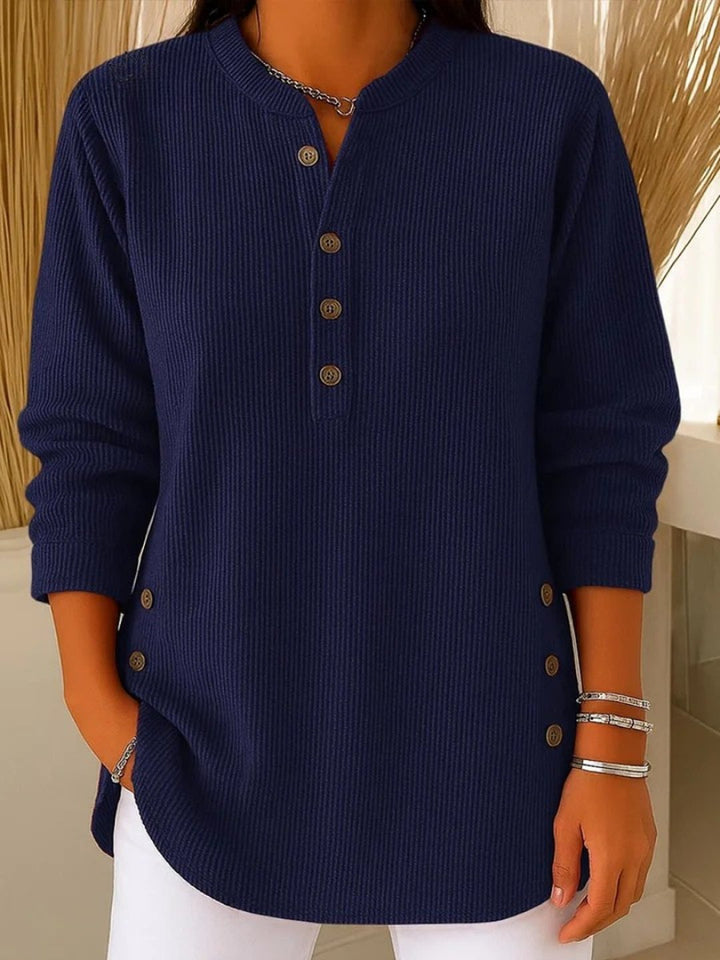 Damaris | Button Henley Tunic