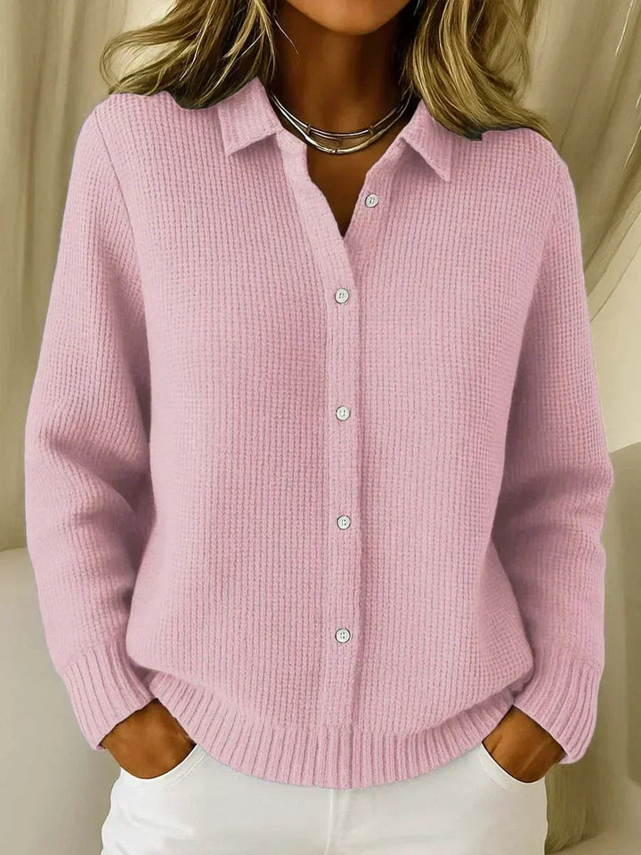 Florella | Textured Knit Button-Up Cardigan