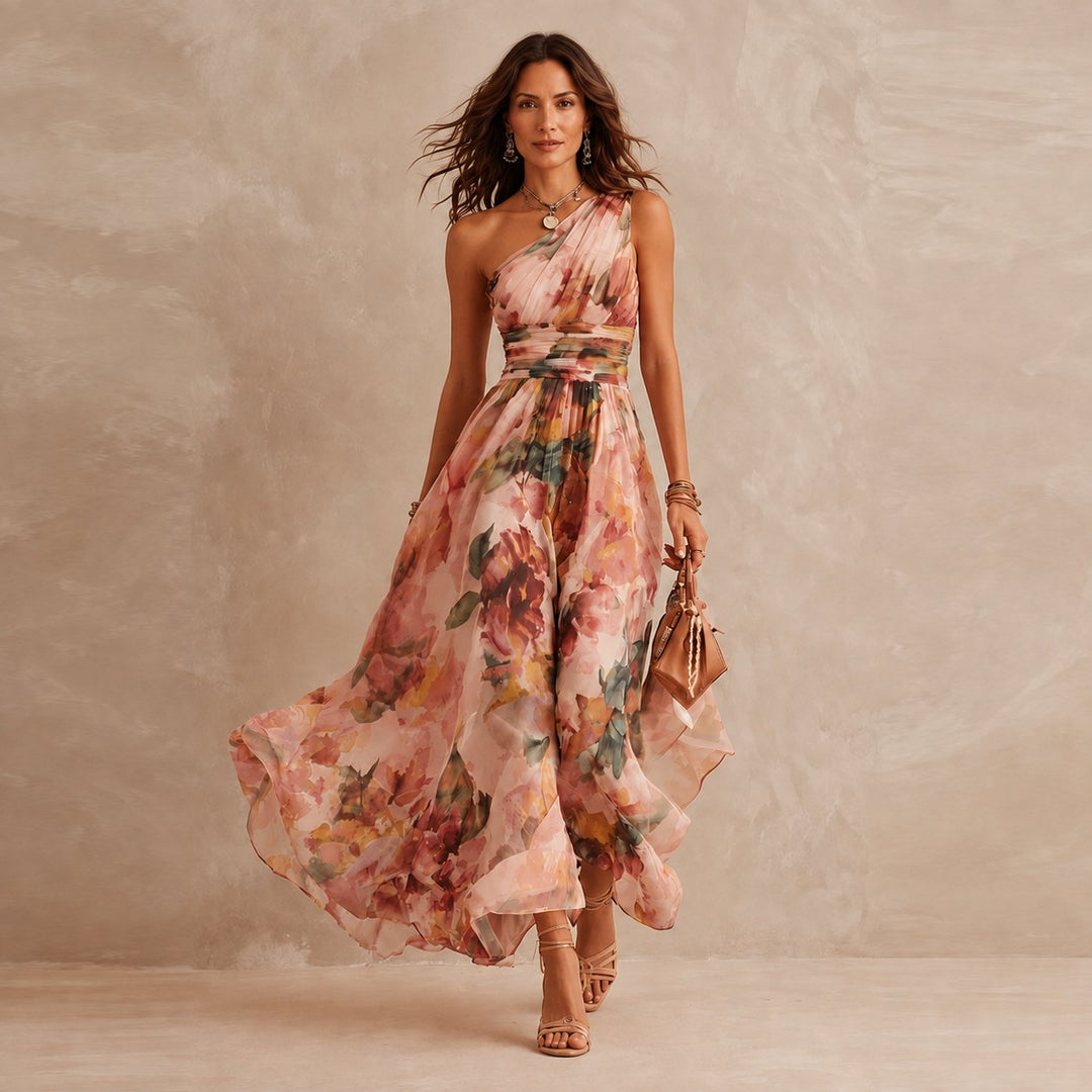 Sonya | One-Shoulder Floral Maxi Dress