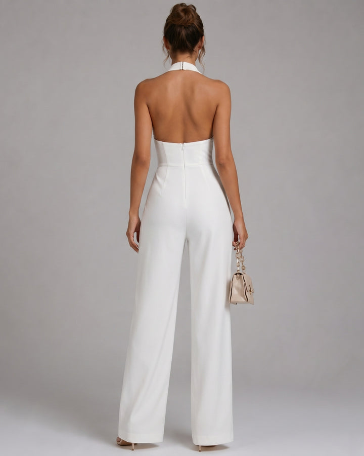 Nymera | Halter Neck Wide Leg Sleeveless Jumpsuit