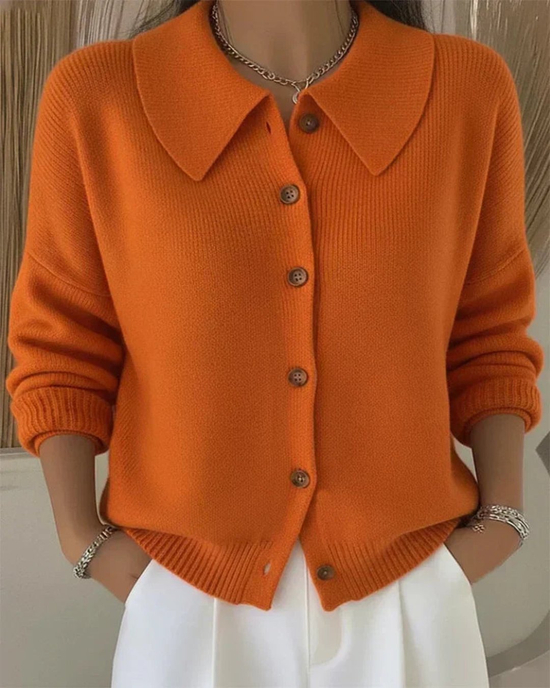 Drucilla | Button Collar Cardigan