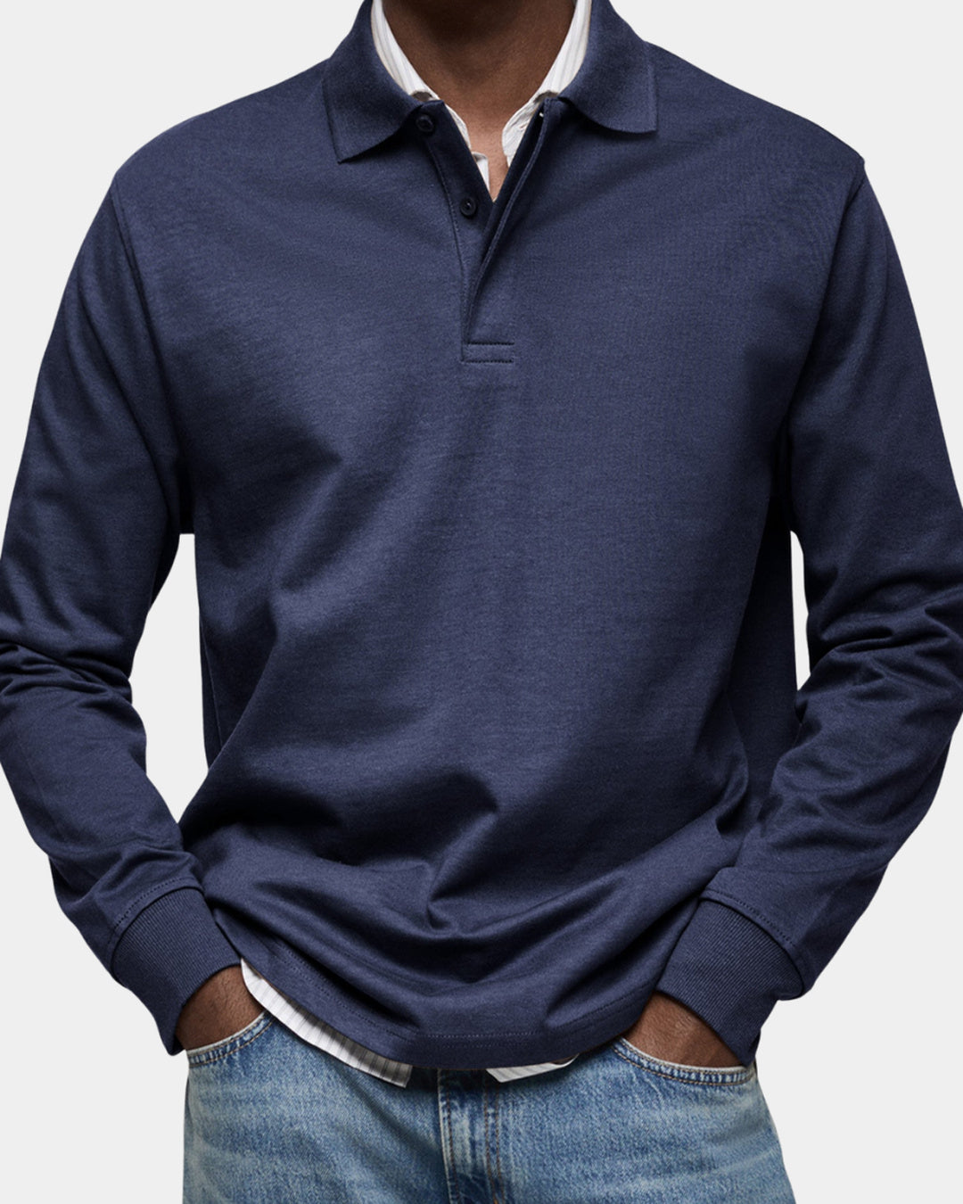 Grant | Luxury Long-Sleeve Polo Shirt