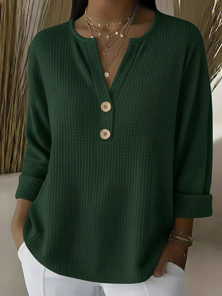 Nelda | Henley Button Top