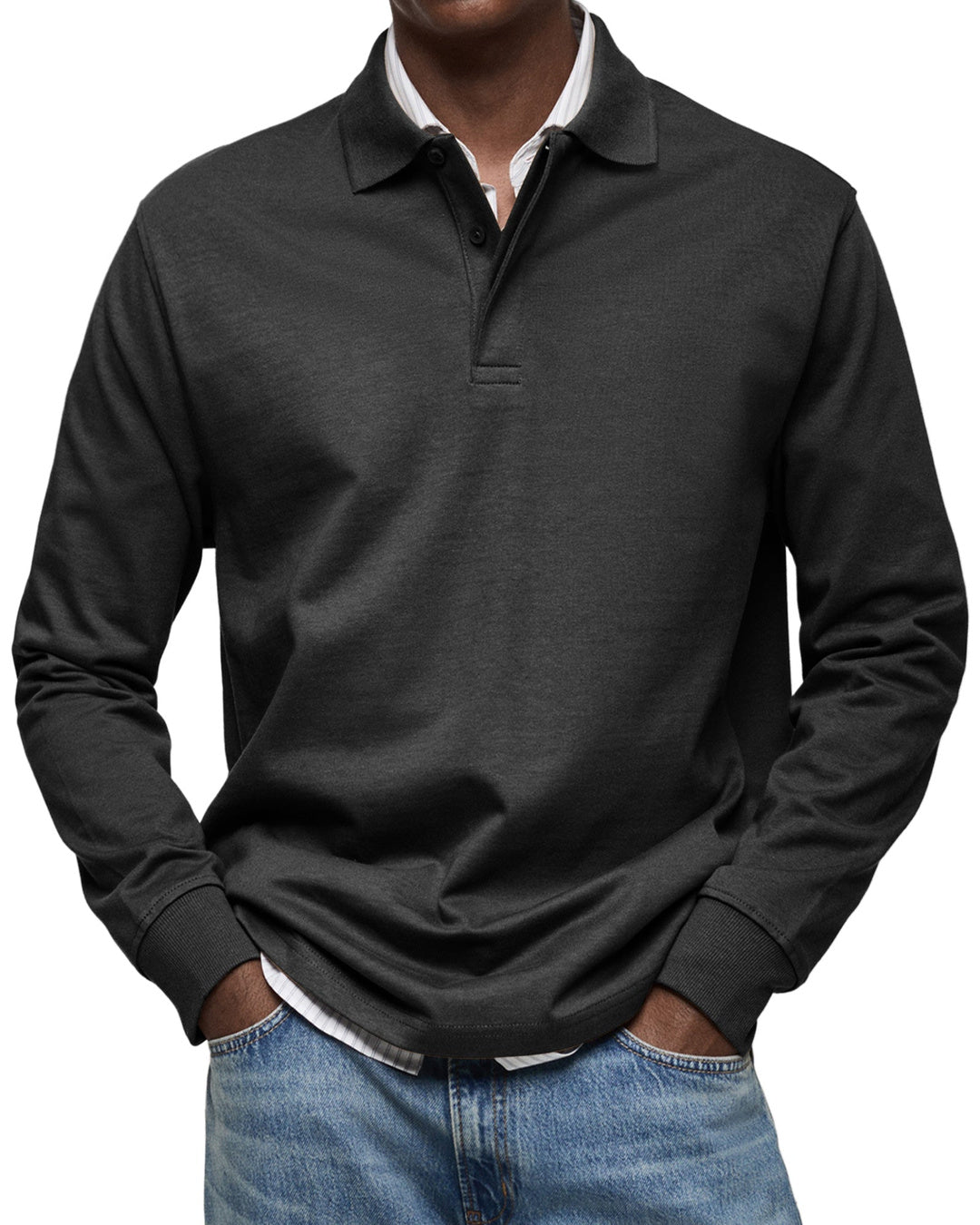 Grant | Luxury Long-Sleeve Polo Shirt