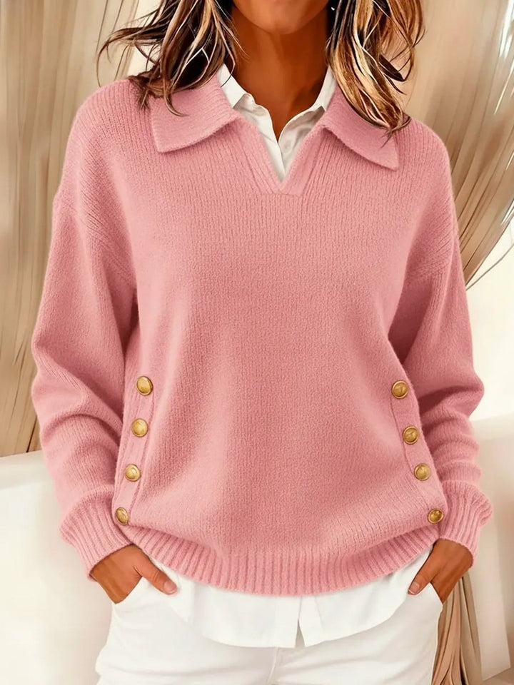 Brunhilde | V-Neck Sweater with Collar