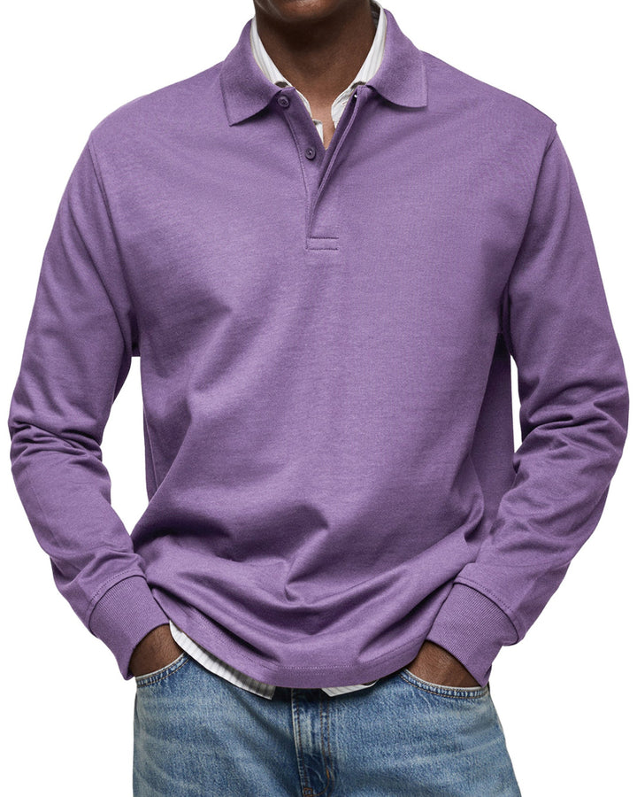 Grant | Luxury Long-Sleeve Polo Shirt