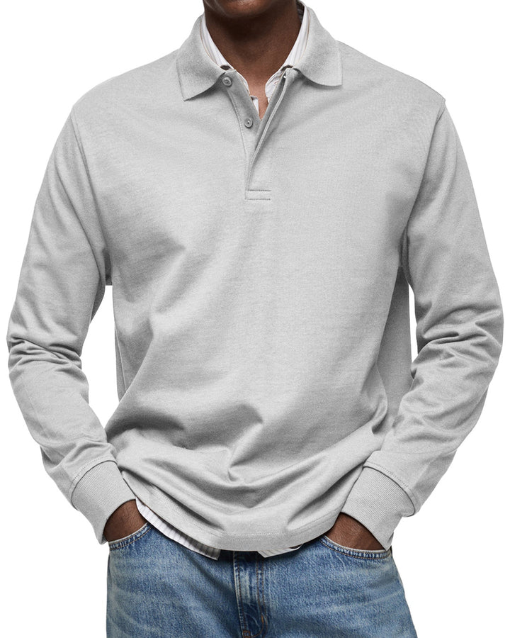 Grant | Luxury Long-Sleeve Polo Shirt