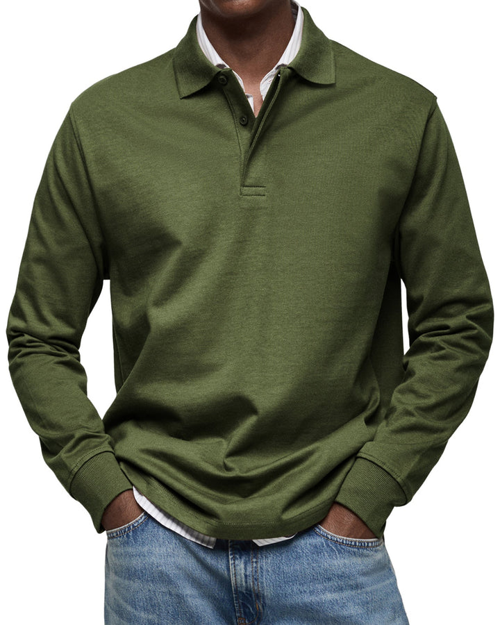 Grant | Luxury Long-Sleeve Polo Shirt