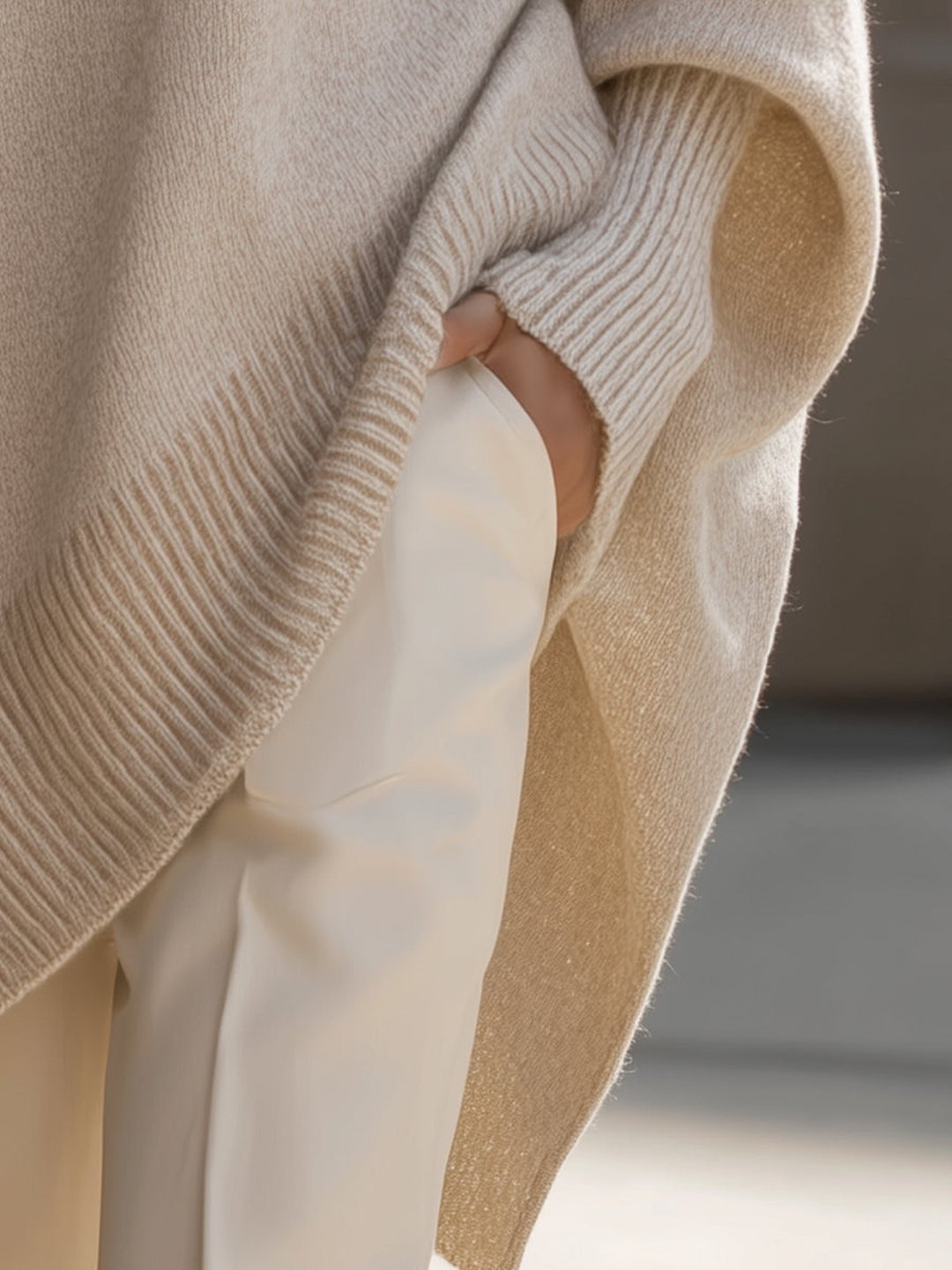 Rosalba | Oversized Draped Wide-Neck Sweater