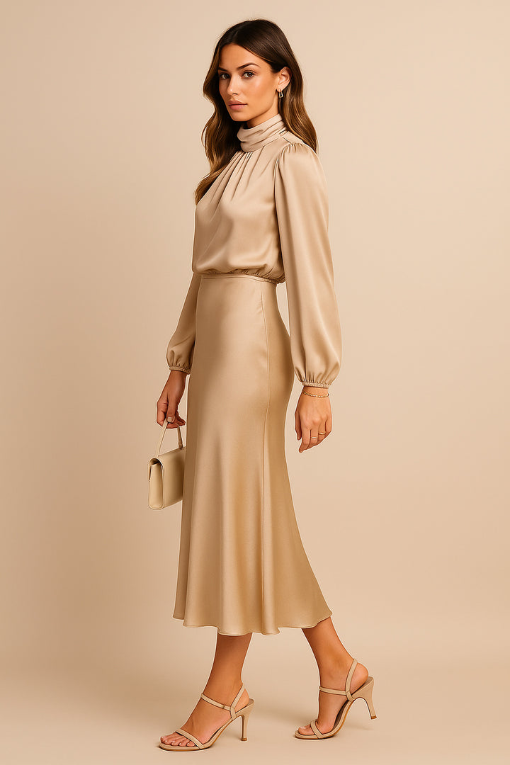 Hazel | High Waist Midi Dress