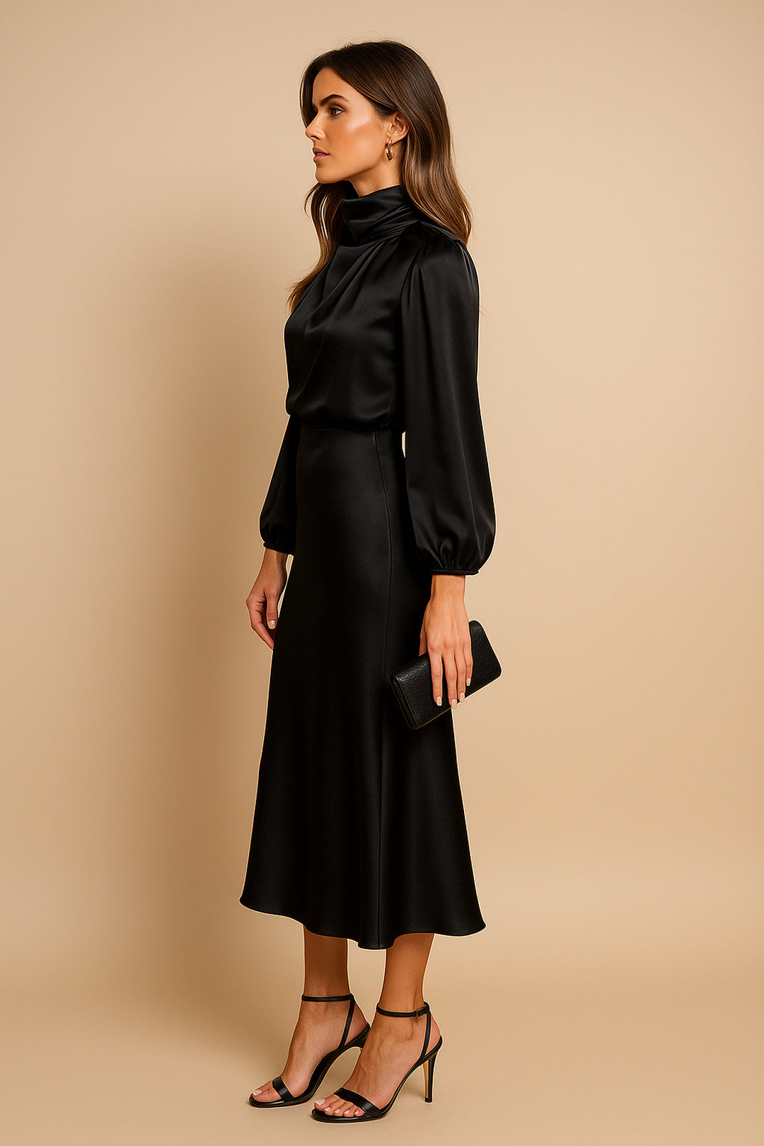 Hazel | High Waist Midi Dress