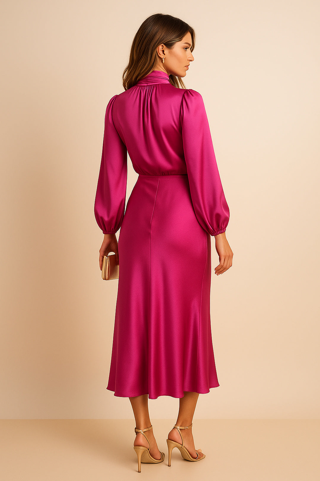 Hazel | High Waist Midi Dress