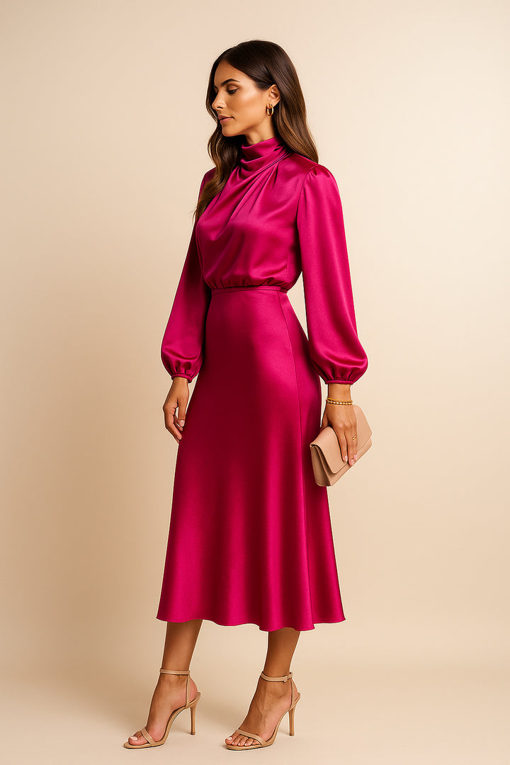 Hazel | High Waist Midi Dress