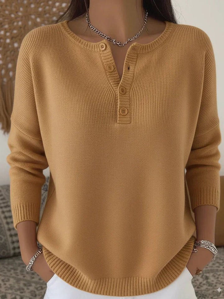 Bryonia | Henley Button-Up Knit Sweater