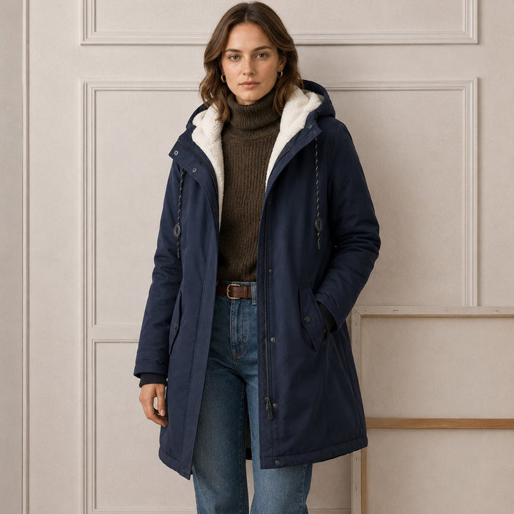 Ernestina | Cozy Hooded Cold Weather Coat