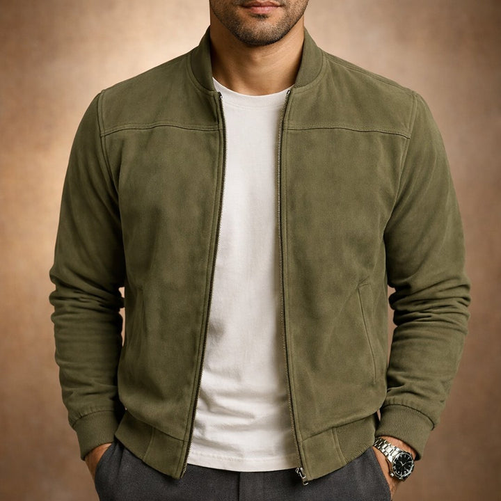 Cary | Suede Bomber Jacket