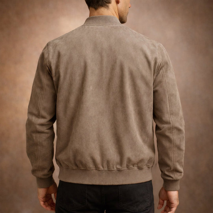 Cary | Suede Bomber Jacket