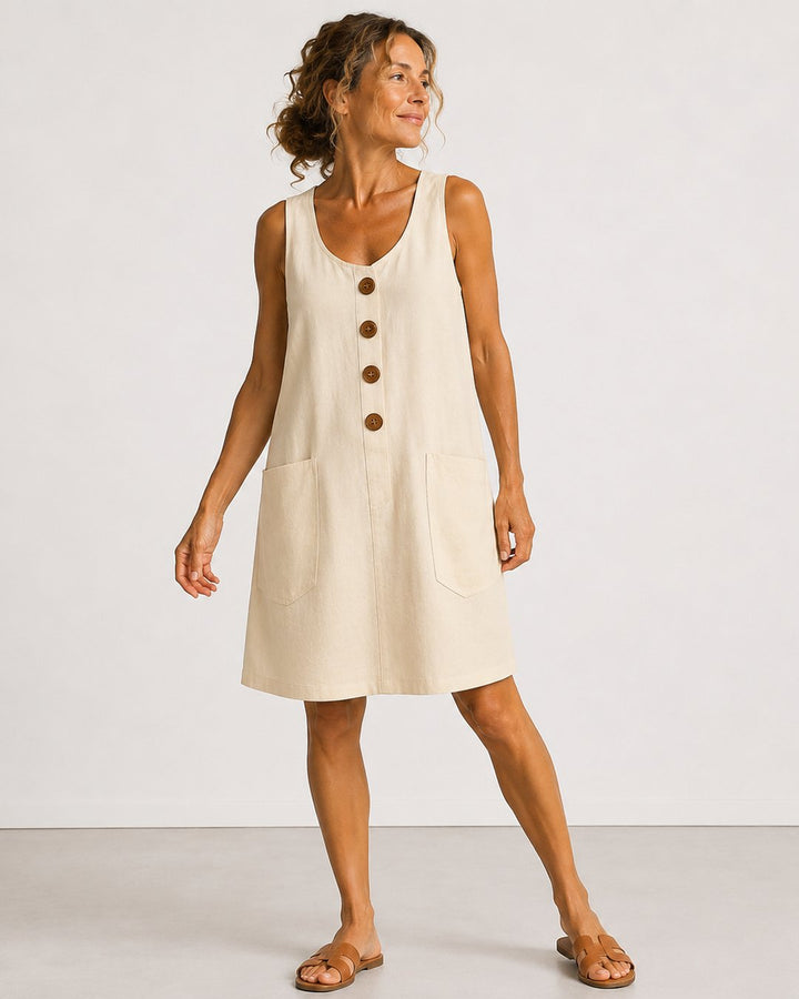 Blaire | Sleeveless Button-Front Mini Dress