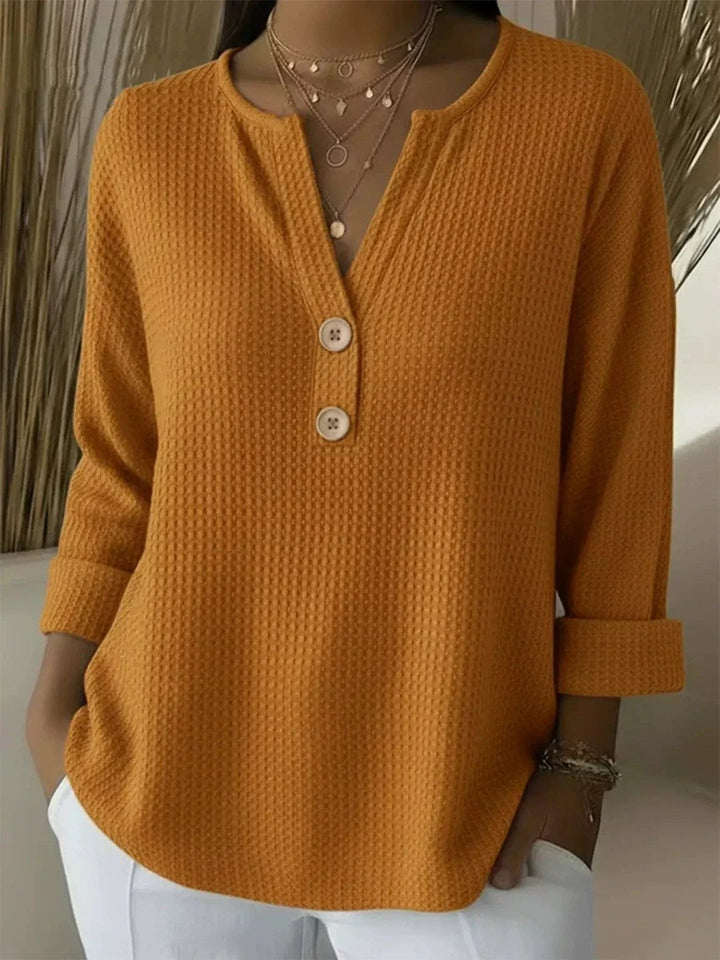 Nelda | Henley Button Top