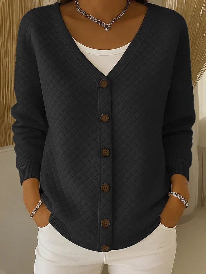 Davinia | Quilted Button-Front Cardigan
