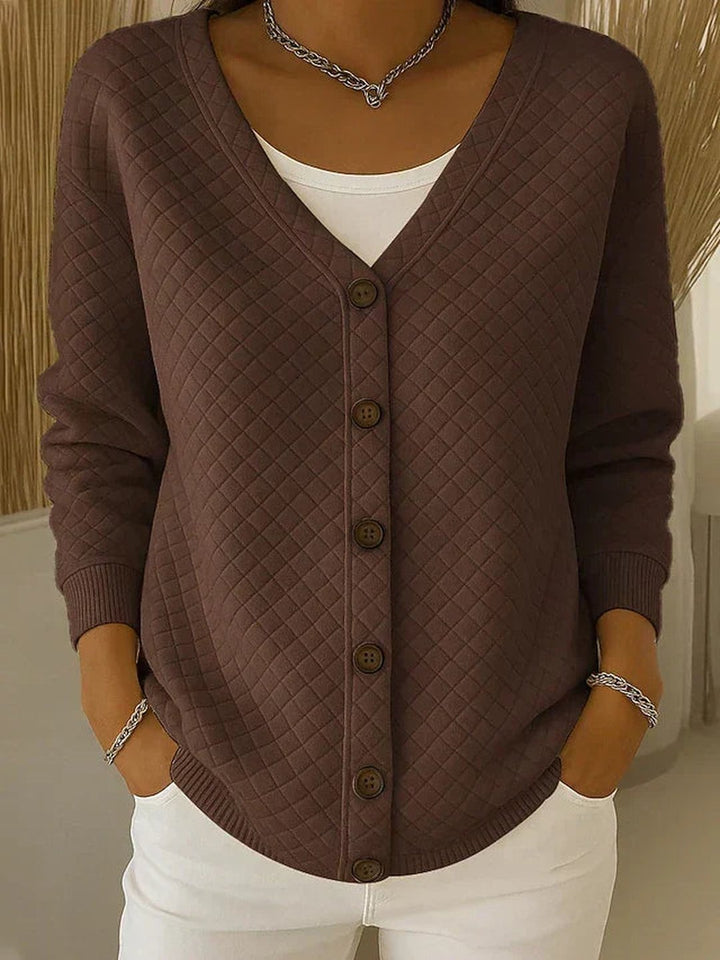 Davinia | Quilted Button-Front Cardigan