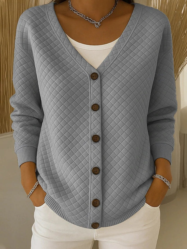 Davinia | Quilted Button-Front Cardigan