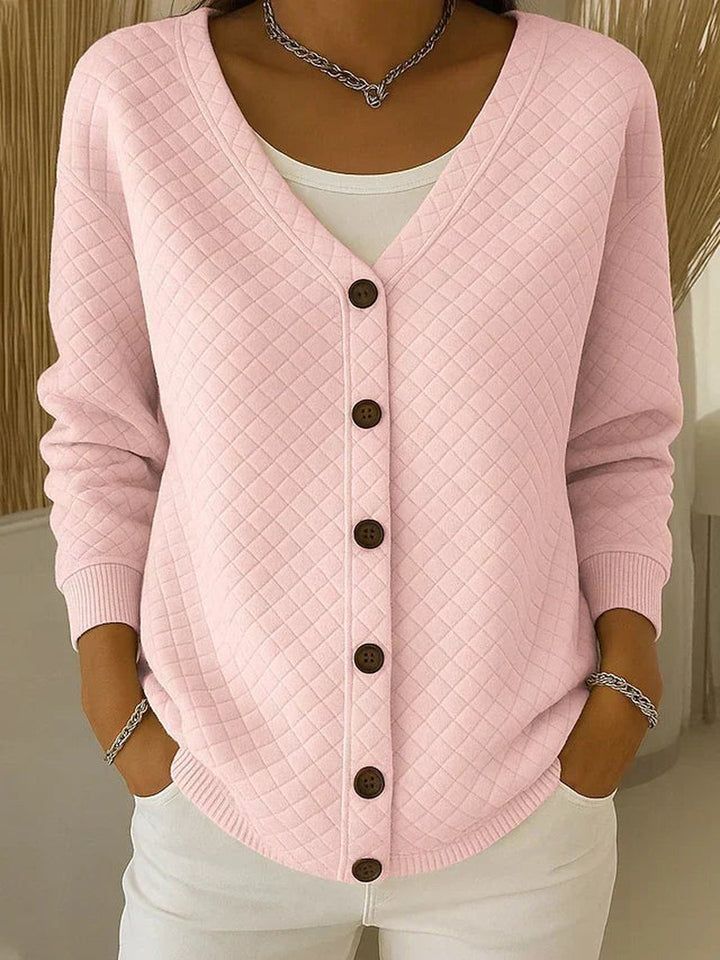 Davinia | Quilted Button-Front Cardigan