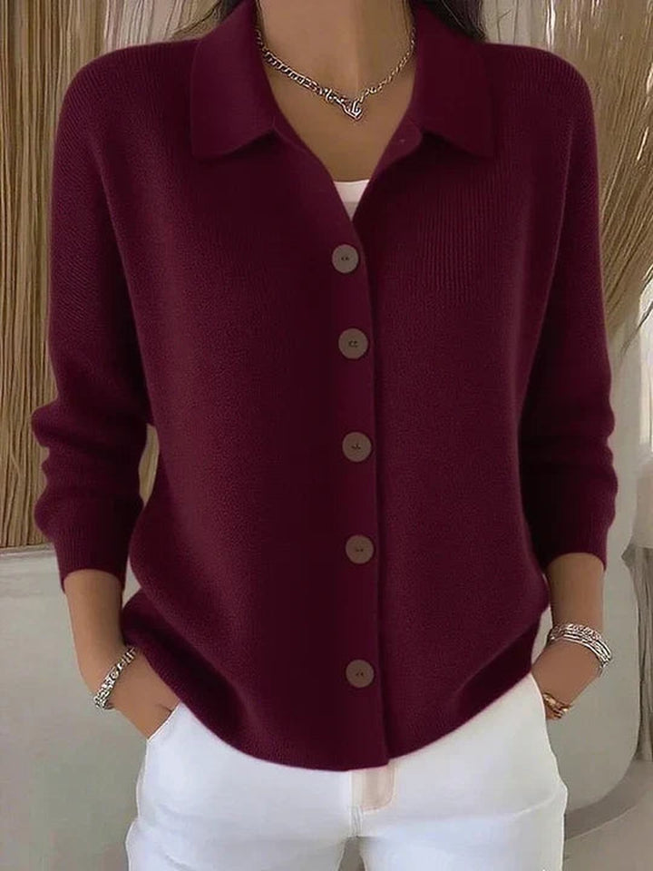 Delmira | Button-Front Collared Cardigan