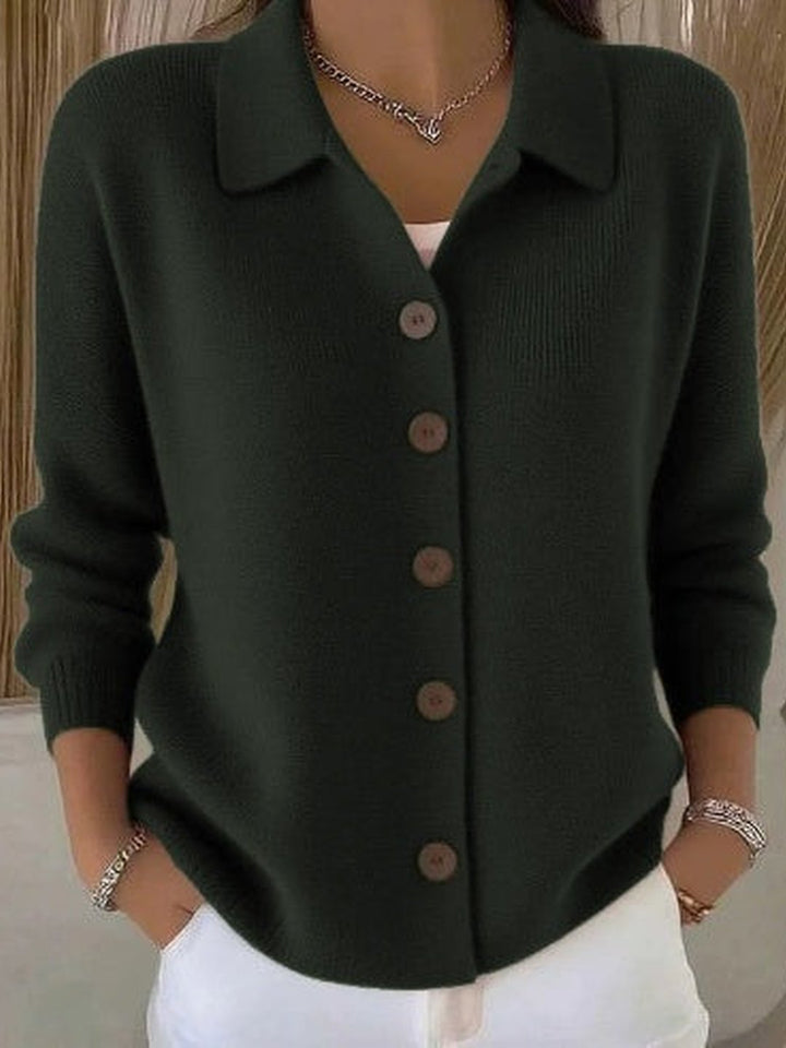 Delmira | Button-Front Collared Cardigan