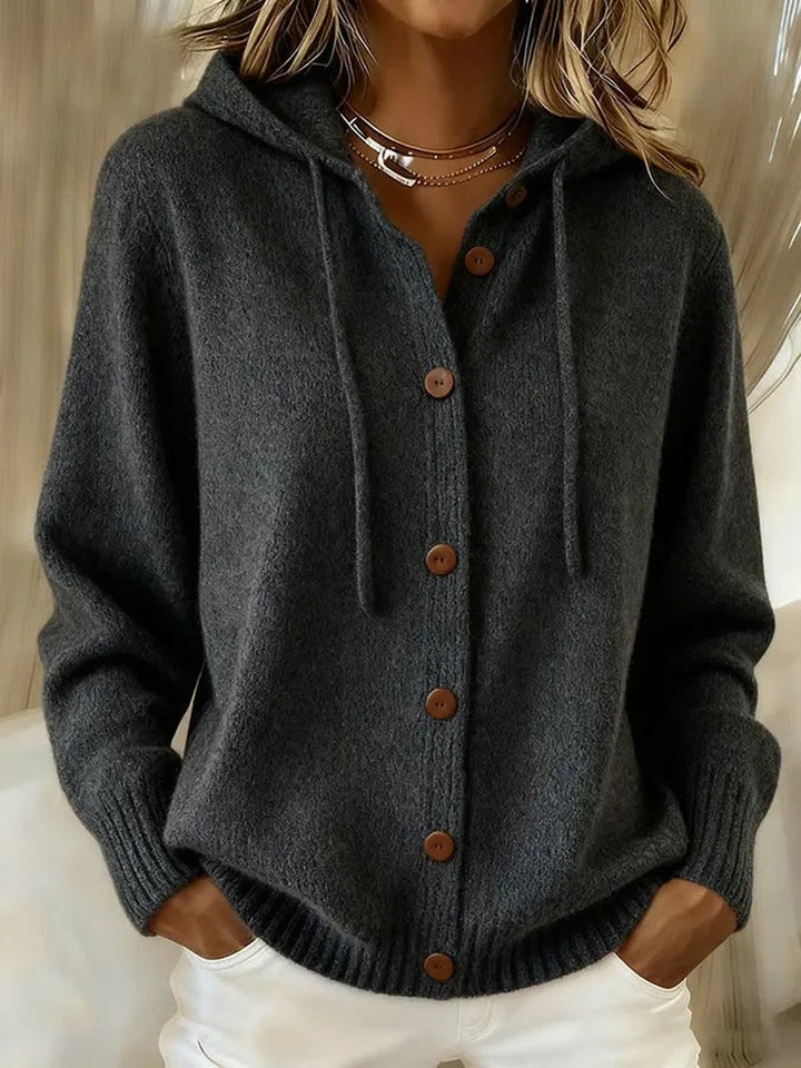 Demetria | Cozy Button Cardigan Hoodie