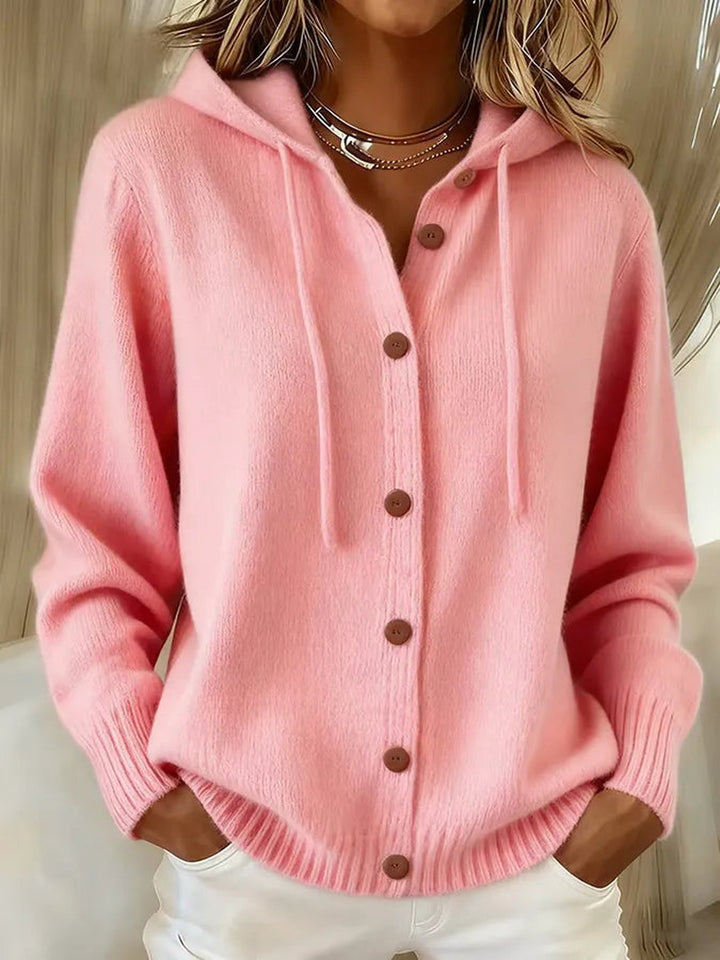 Demetria | Cozy Button Cardigan Hoodie