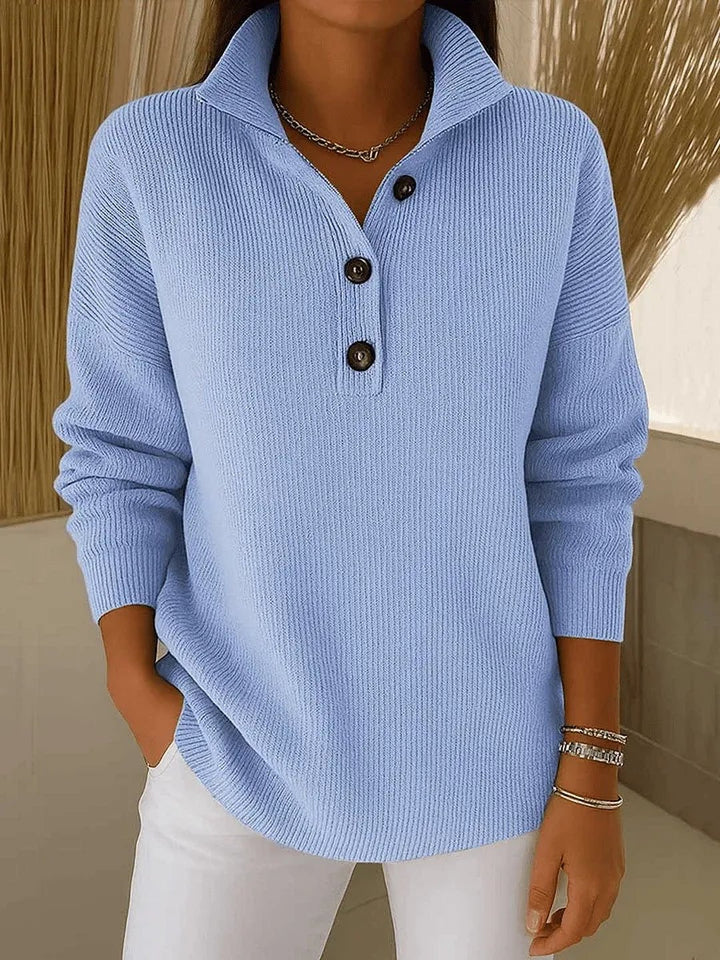 Orfilia | V-Neck Polo Sweater