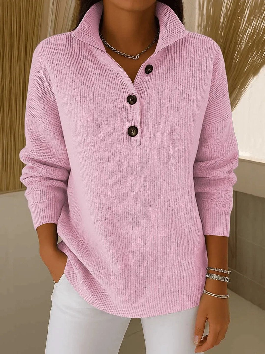 Orfilia | V-Neck Polo Sweater