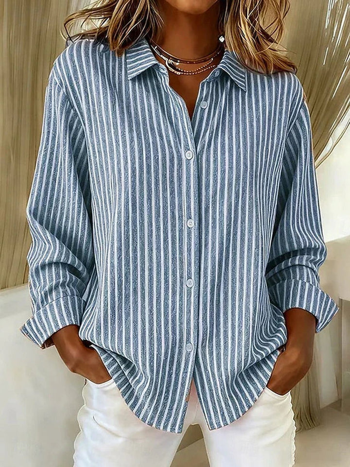 Dinara | Striped Button-Down Shirt