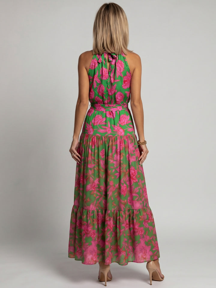 Natalie | Draped Halter Midi Dress